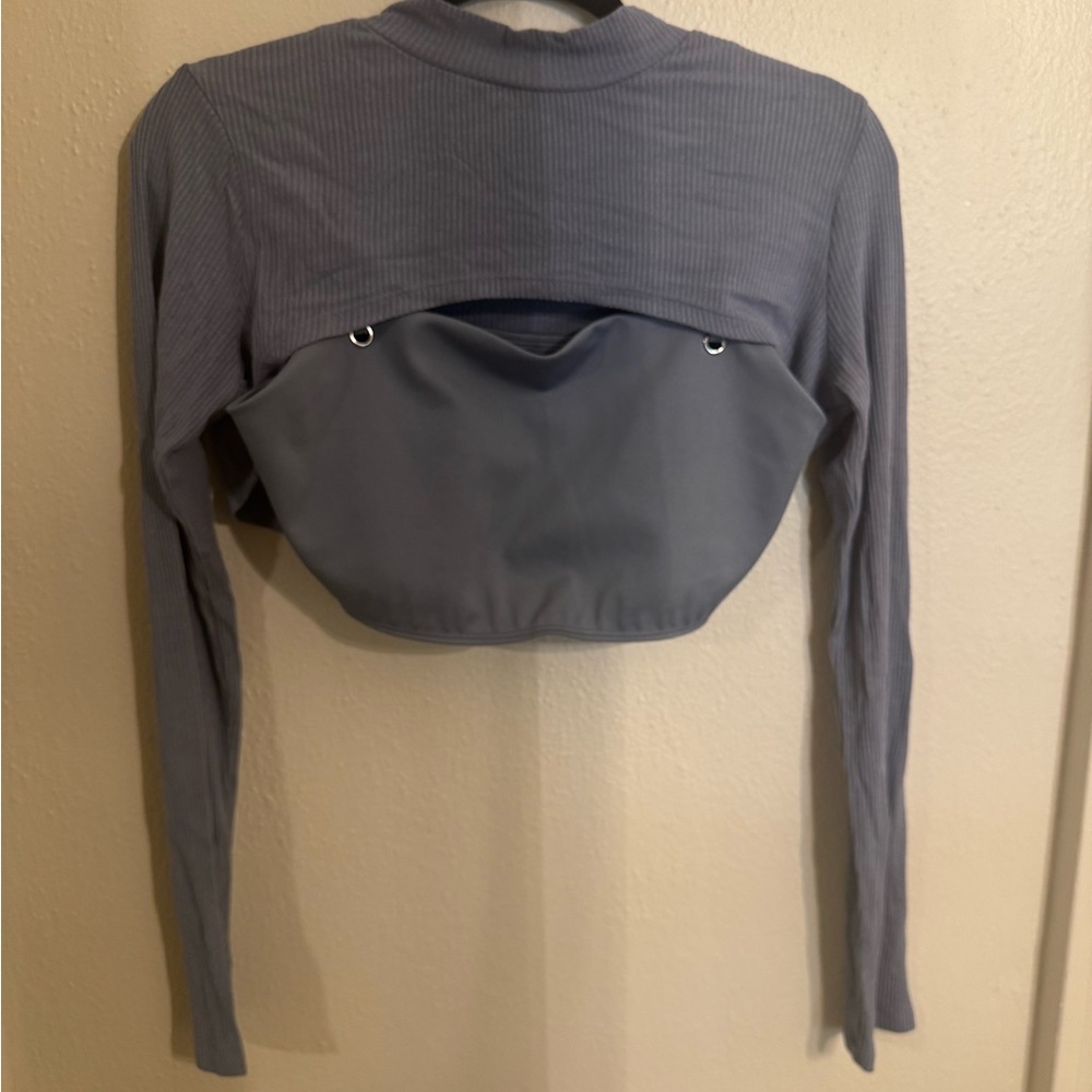 Ribbed Long Sleeve Crop Top